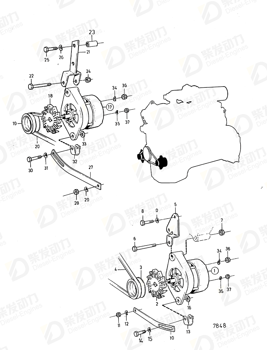 volvo penta Hexagon screw 955557 Drawing volvo penta Hexagon screw 955557 Drawing